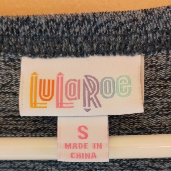 LuLaRoe Heathered Blue Draped Cardigan - Picture 2 of 6